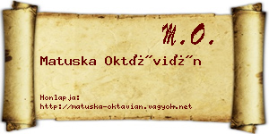 Matuska Oktávián névjegykártya